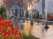 Decorative fountain in Mughal Garden